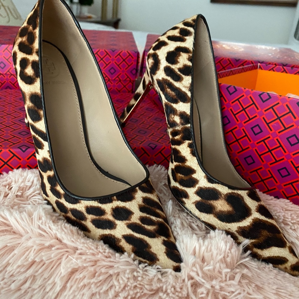 Tory Burch Elana 85mm Pump Laropard Haircalf 7